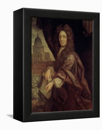 Sir Christopher Wren (1632-1723)-Godfrey Kneller-Framed Premier Image Canvas