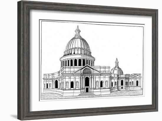 Sir Christopher Wren's Original Model for St Paul's Cathedral, London, C1670-1672-Arthur Robertson-Framed Giclee Print