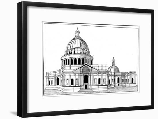 Sir Christopher Wren's Original Model for St Paul's Cathedral, London, C1670-1672-Arthur Robertson-Framed Giclee Print