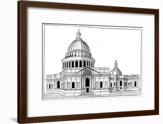 Sir Christopher Wren's Original Model for St Paul's Cathedral, London, C1670-1672-Arthur Robertson-Framed Giclee Print