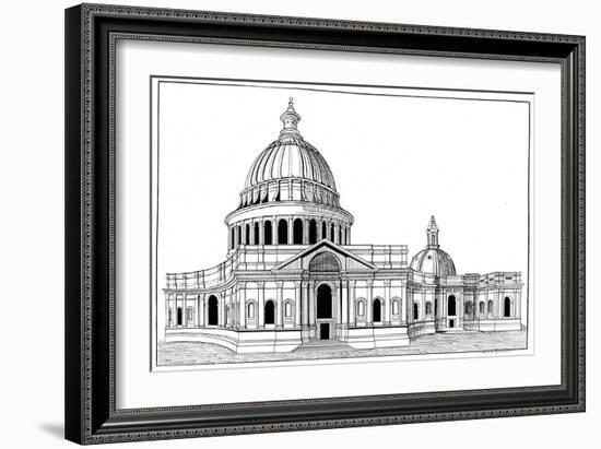 Sir Christopher Wren's Original Model for St Paul's Cathedral, London, C1670-1672-Arthur Robertson-Framed Giclee Print