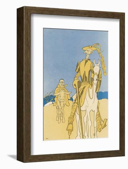 Sir Edward Grey as Don Quixote and Vittorio Emanuele as Sancho Panza-Olaf Gulbransson-Framed Photographic Print