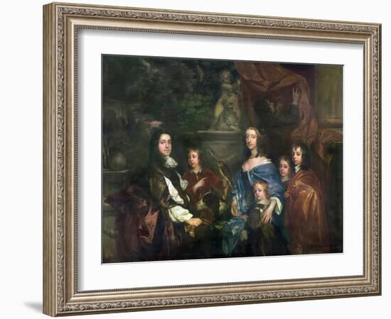 Sir Edward Hales (D.1695) and His Family, C.1656-Sir Peter Lely-Framed Giclee Print