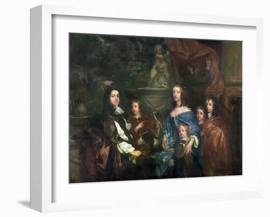 Sir Edward Hales (D.1695) and His Family, C.1656-Sir Peter Lely-Framed Giclee Print