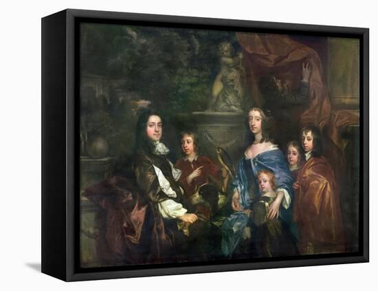 Sir Edward Hales (D.1695) and His Family, C.1656-Sir Peter Lely-Framed Premier Image Canvas