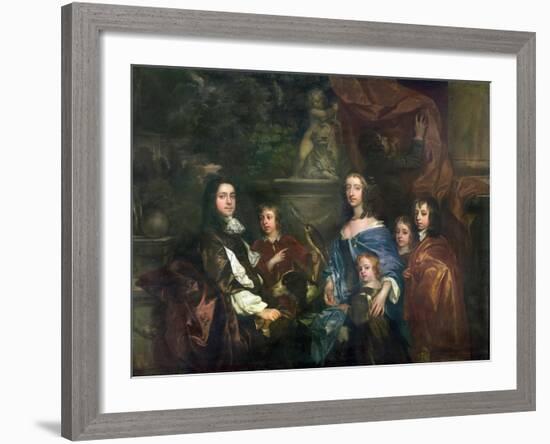 Sir Edward Hales (D.1695) and His Family, C.1656-Sir Peter Lely-Framed Giclee Print