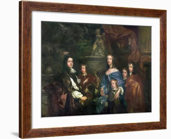 Sir Edward Hales (D.1695) and His Family, C.1656-Sir Peter Lely-Framed Giclee Print