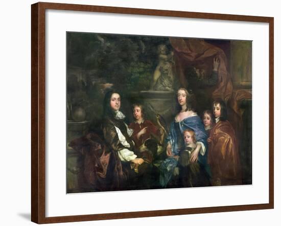 Sir Edward Hales (D.1695) and His Family, C.1656-Sir Peter Lely-Framed Giclee Print