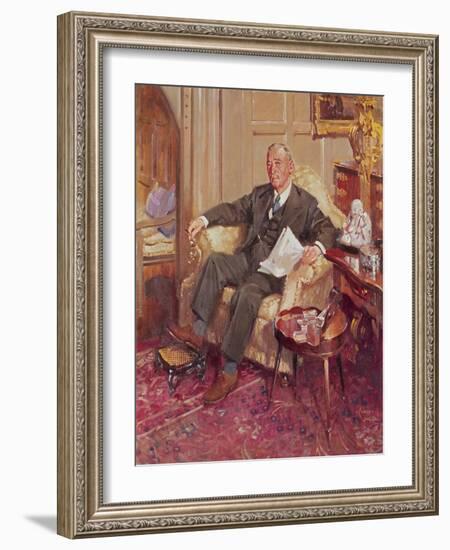 Sir Ernest Oppenheimer- Ernest at Home-Terence Cuneo-Framed Giclee Print