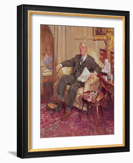 Sir Ernest Oppenheimer- Ernest at Home-Terence Cuneo-Framed Giclee Print