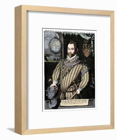 Sir Francis Drake, 16th century, (1910)-Unknown-Framed Giclee Print