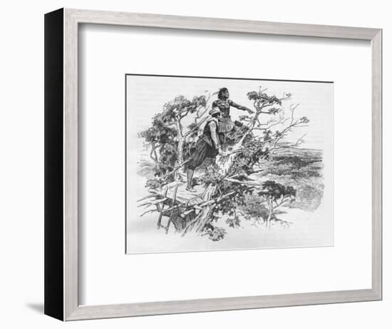 Sir Francis Drake's first sight of the Pacific Ocean, 1578 (1908)-Unknown-Framed Giclee Print