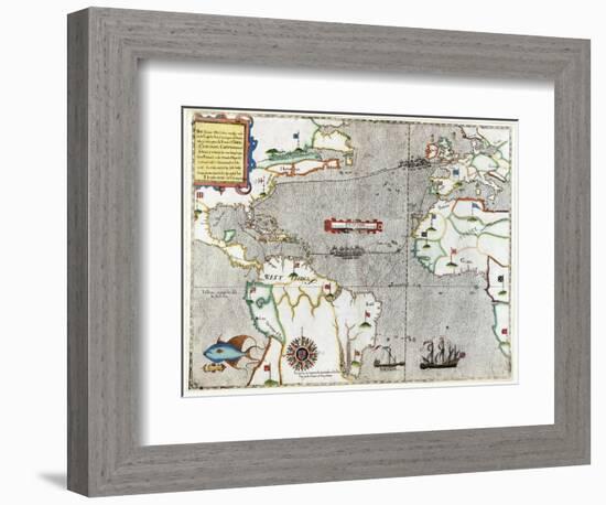 Sir Francis Drake's Voyage 1585-1586-Library of Congress-Framed Photographic Print