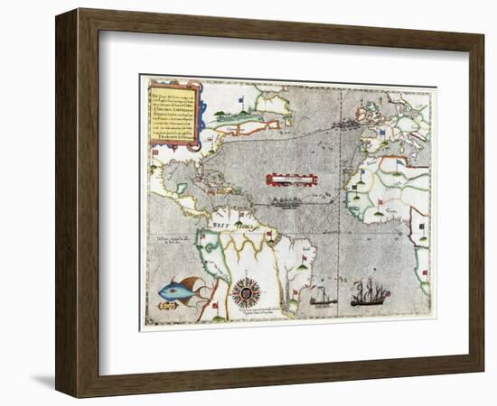 Sir Francis Drake's Voyage 1585-1586-Library of Congress-Framed Photographic Print