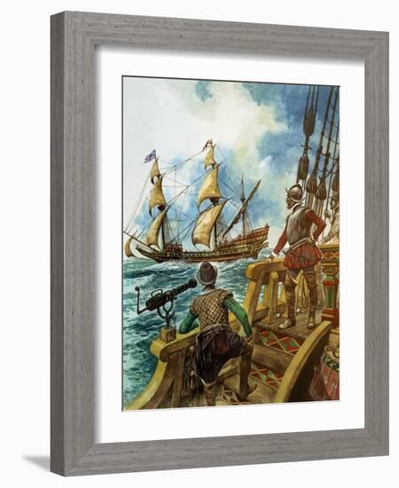 Sir Francis Drake-Peter Jackson-Framed Giclee Print