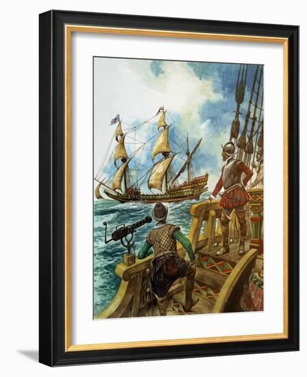 Sir Francis Drake-Peter Jackson-Framed Giclee Print