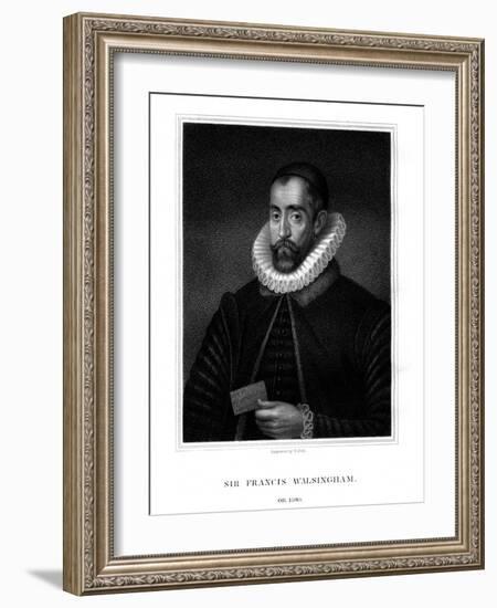 Sir Francis Walsingham, Spymaster of Queen Elizabeth I-W Holl-Framed Giclee Print