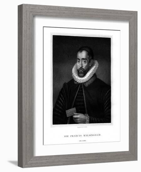 Sir Francis Walsingham, Spymaster of Queen Elizabeth I-W Holl-Framed Giclee Print