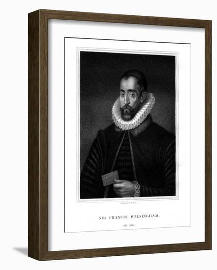 Sir Francis Walsingham, Spymaster of Queen Elizabeth I-W Holl-Framed Giclee Print