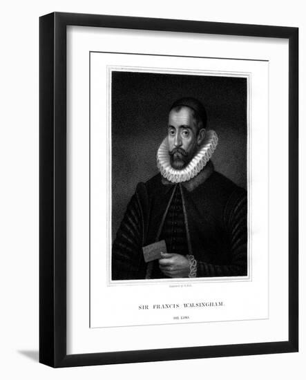 Sir Francis Walsingham, Spymaster of Queen Elizabeth I-W Holl-Framed Giclee Print