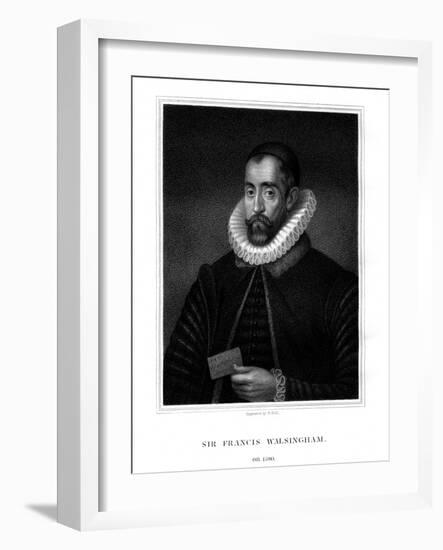 Sir Francis Walsingham, Spymaster of Queen Elizabeth I-W Holl-Framed Giclee Print