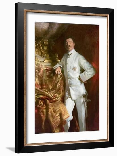 Sir Frank Swettenham, 1904 (Oil on Canvas)-John Singer Sargent-Framed Giclee Print