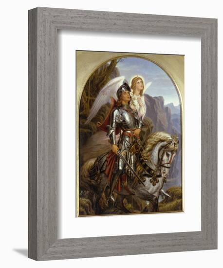 Sir Galahad and His Angel-Noel Paton-Framed Giclee Print