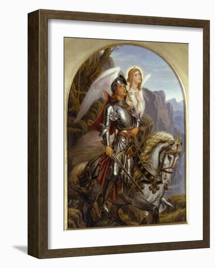 Sir Galahad and His Angel-Noel Paton-Framed Giclee Print