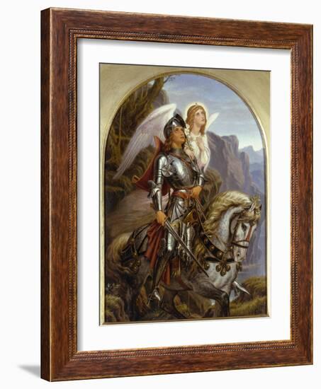 Sir Galahad and His Angel-Noel Paton-Framed Giclee Print