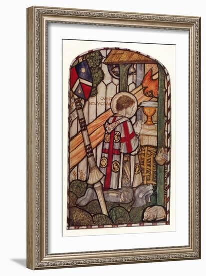 'Sir Galahad. Design for a window at Kelvin-Side, Glasgow', c1914.-Henry Payne-Framed Giclee Print