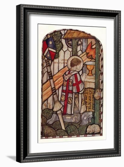 'Sir Galahad. Design for a window at Kelvin-Side, Glasgow', c1914.-Henry Payne-Framed Giclee Print