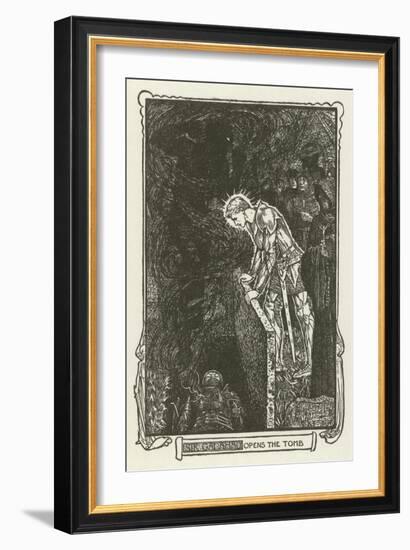 Sir Galahad Opens the Tomb-Henry Justice Ford-Framed Giclee Print