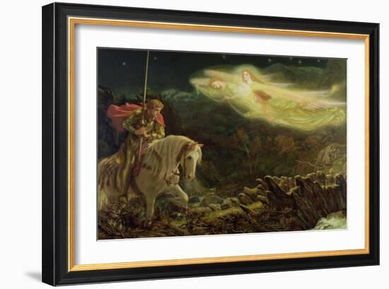 Sir Galahad - the Quest of the Holy Grail, 1870-Arthur Hughes-Framed Premium Giclee Print