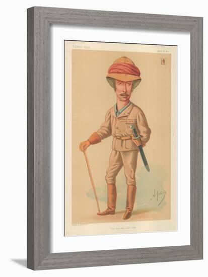 Sir Garnet J Wolseley, the Man Who Won't Stop, 18 April 1874, Vanity Fair Cartoon-Carlo Pellegrini-Framed Giclee Print