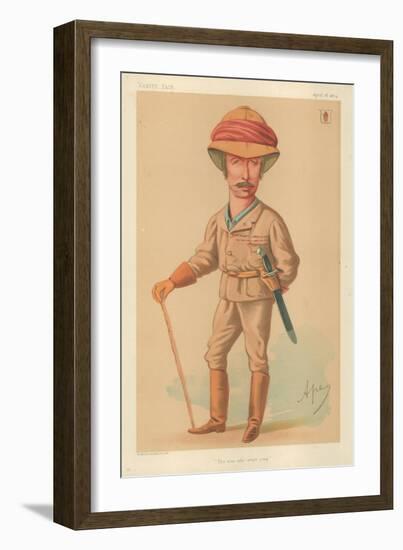 Sir Garnet J Wolseley, the Man Who Won't Stop, 18 April 1874, Vanity Fair Cartoon-Carlo Pellegrini-Framed Giclee Print