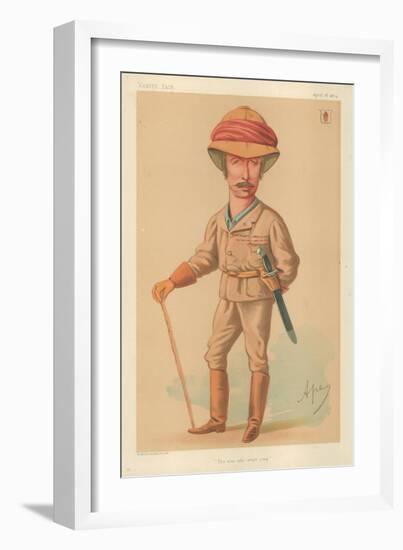 Sir Garnet J Wolseley, the Man Who Won't Stop, 18 April 1874, Vanity Fair Cartoon-Carlo Pellegrini-Framed Giclee Print