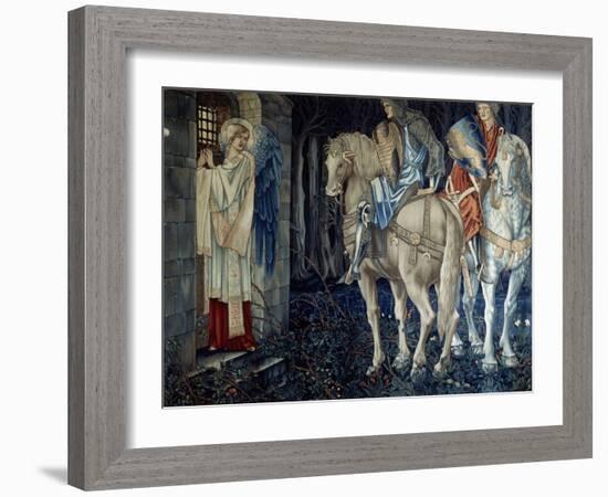 Sir Gawain und Sir Ewain scheitern auf der Suche nach dem Heiligen Gral-Edward Burne-Jones-Framed Giclee Print