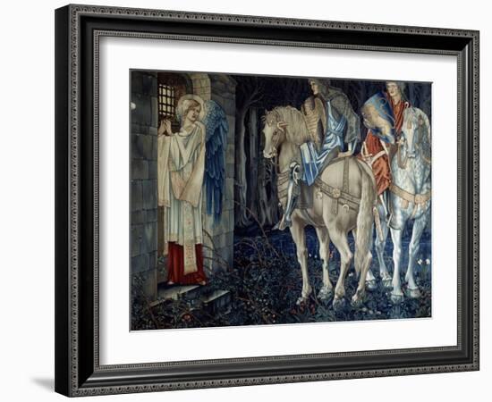 Sir Gawain und Sir Ewain scheitern auf der Suche nach dem Heiligen Gral-Edward Burne-Jones-Framed Giclee Print