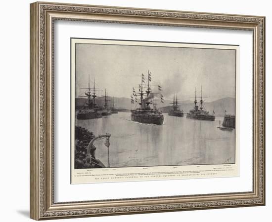 Sir Harry Rawson's Farewell to the Channel Squadron on Relinquishing His Command-Joseph Nash-Framed Giclee Print