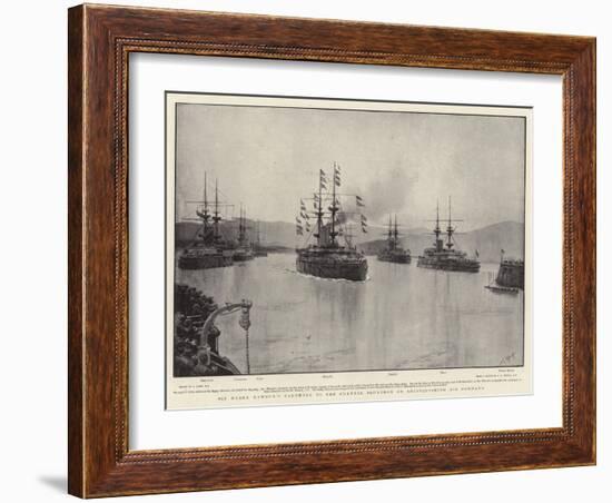 Sir Harry Rawson's Farewell to the Channel Squadron on Relinquishing His Command-Joseph Nash-Framed Giclee Print