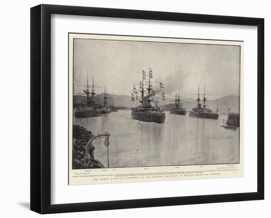 Sir Harry Rawson's Farewell to the Channel Squadron on Relinquishing His Command-Joseph Nash-Framed Giclee Print