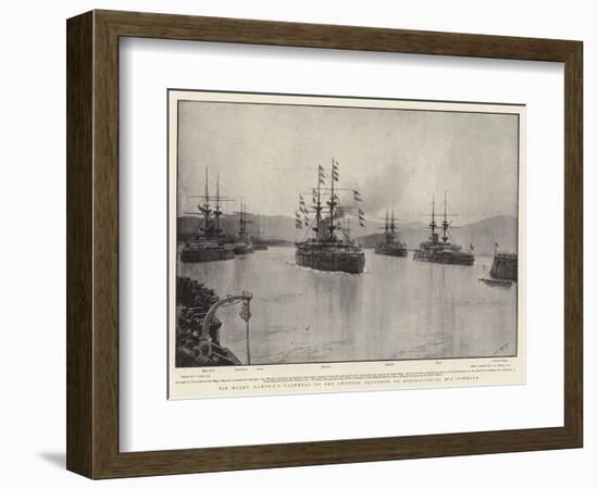 Sir Harry Rawson's Farewell to the Channel Squadron on Relinquishing His Command-Joseph Nash-Framed Premium Giclee Print