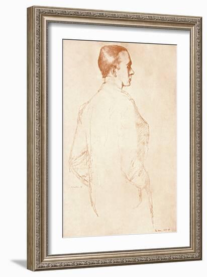 Sir Henry Maximilian Beerbohm, English Parodist and Caricaturist, 1911-William Rothenstein-Framed Giclee Print