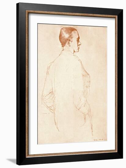 Sir Henry Maximilian Beerbohm, English Parodist and Caricaturist, 1911-William Rothenstein-Framed Giclee Print