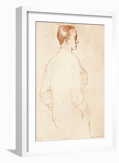 Sir Henry Maximilian Beerbohm, English Parodist and Caricaturist, 1911-William Rothenstein-Framed Giclee Print