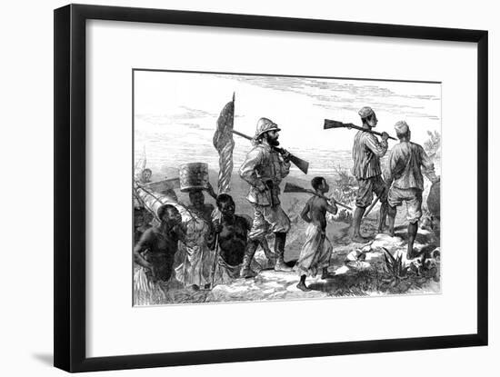 Sir Henry Morton Stanley and His Retinue in Central Africa-null-Framed Art Print