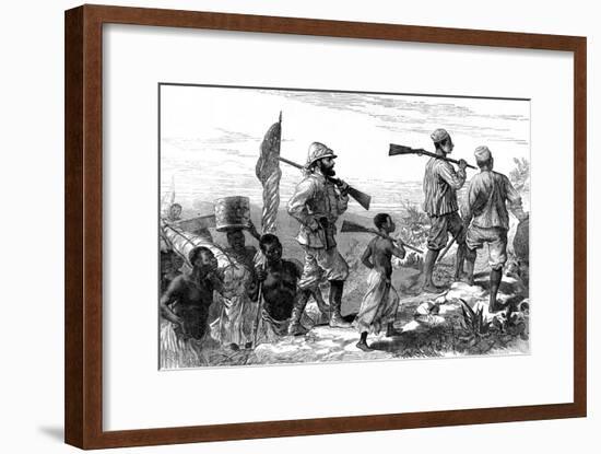 Sir Henry Morton Stanley and His Retinue in Central Africa-null-Framed Art Print