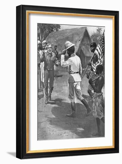 Sir Henry Morton Stanley Meets David Livingstone, Africa, 1871-null-Framed Giclee Print