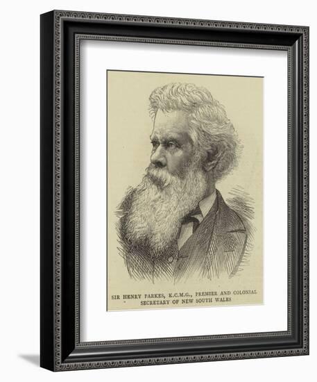 Sir Henry Parkes, Premier and Colonial Secretary of New South Wales-null-Framed Giclee Print
