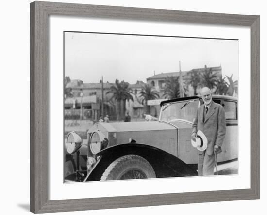 Sir Henry Royce, with Rolls-Royce Car-null-Framed Photographic Print